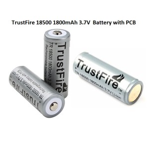 TrustFire 18500 1800mAh 3.7V μπαταρία με προστασίας PCB